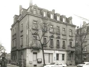 Dresden-Pieschen, Trachenberger Straße 54. Wohnhaus mit Ladeneinbau (um 1900). Straßenansicht