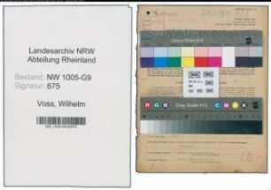 Entnazifizierung Wilhelm Voss , geb. 02.12.1901 (Bauunternehmer)
