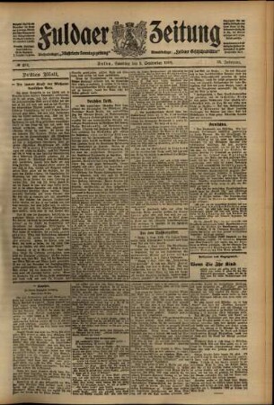 Dritte Ausgabe vom Samstag, den 05. September 1908.