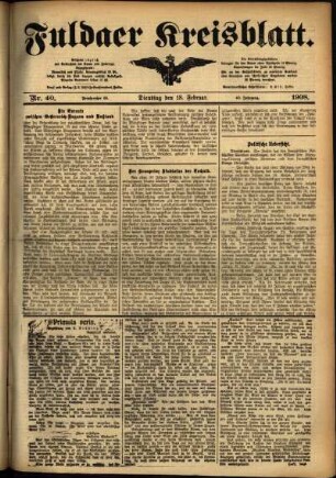 Ausgabe vom Dienstag, den 18. Februar 1908.