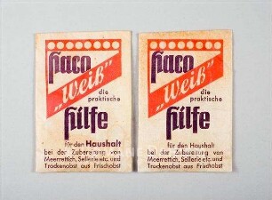 Zwei Päckchen "Haco-Weiß" Meerrettichhilfe