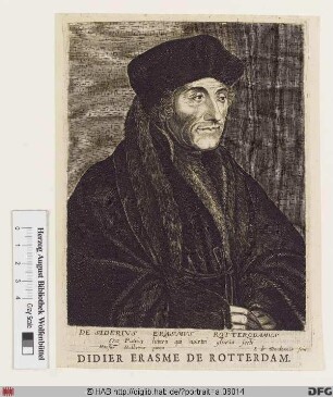 Bildnis Desiderius Erasmus, gen. Erasmus von Rotterdam