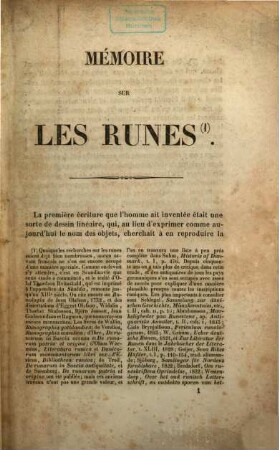 Essai sur l'origine des Runes