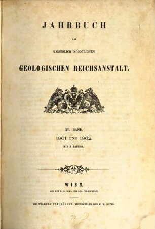Jahrbuch der Geologischen Reichsanstalt. 12. 1861/62