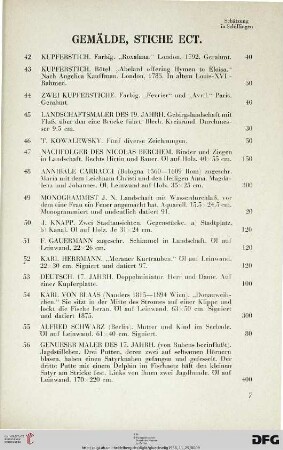 Gemälde, Stiche etc. (Nr. 42-61)