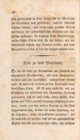 Liebe zu dem Vaterlande