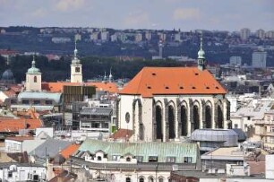 Stadtübersicht von Prag : Vom Turm des Neustädter Rathauses am Karlsplatz bietet sich ein guter Rundblick über die Altstadt von Prag. Aufgenommen 2008