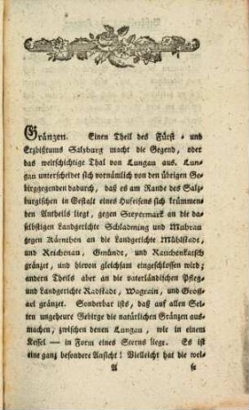 Topographische Beschreibung der Landschaft Lungau im Fürstenthume Salzburg
