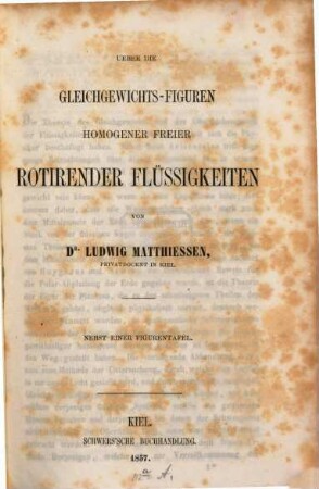 Ueber die Gleichgewichts-Figuren homogener freier rotierender Flüssigkeiten