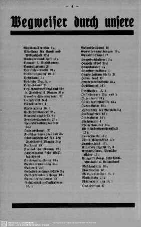 Wegweiser durch unsere städtischen Geschäftsstellen