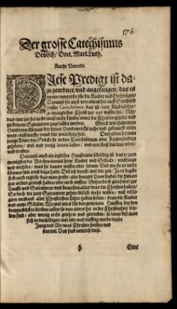 Der grosse Catechismus Deutsch/ Doct. Mart. Luth.