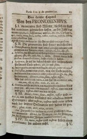 Das dritte Capitel Von den Pronominibus.