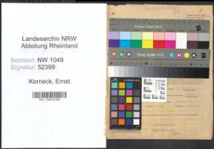 Entnazifizierung Ernst Korneck , geb. 15.12.1901 (Steuerberater)