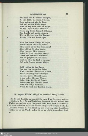 August Wilhelm von Schlegel an Bernhard Rudolf Abeken, Berlin, 20.12.1802