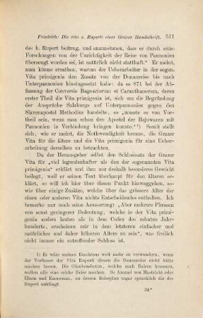 Ueber die vita s. Ruperti der Handschrift Nr. 790 der Grazer Universitätsbibliothek