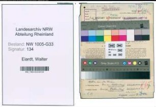 Entnazifizierung Walter Eiardt , geb. 16.06.1892 (Studienrat)