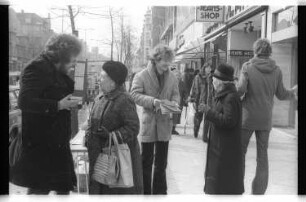 Kleinbildnegative: Protest des Berliner Mietervereins, Rheinstraße, 1980