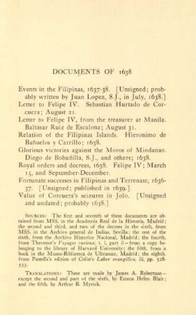 Documents of 1638