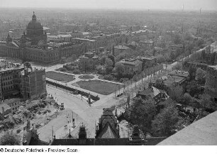 Blick vom Neuen Rathaus in Richtung Reichsgericht