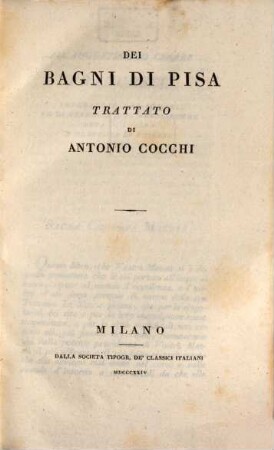 Opere. 2, Dei bagni di Pisa