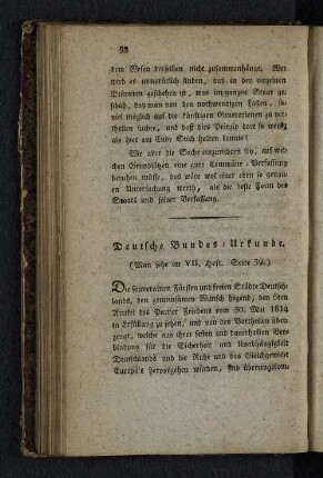 Deutsche Bundes-Urkunde.