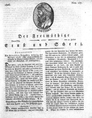 Nro. 137, Donnerstag den 10. Julius 1806