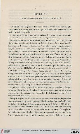 Extraits des ouvrages donnés à la Société