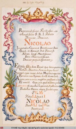 Exlibris des Abtes Nicolaus zu Schussenried