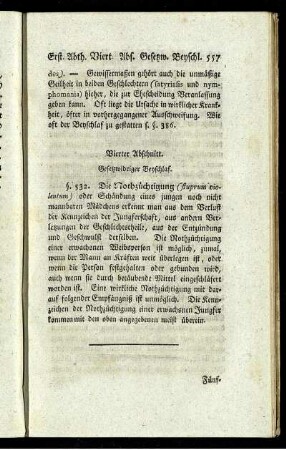 Vierter Abschnitt. Gesetzwidriger Beyschlaf.