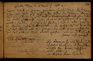 Brech, Ägidius Adam. Tübingen, 22.12.1703.
