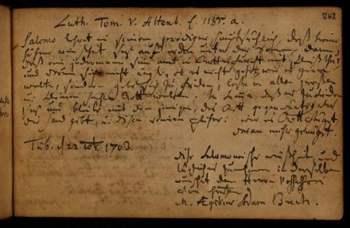 Brech, Ägidius Adam. Tübingen, 22.12.1703.