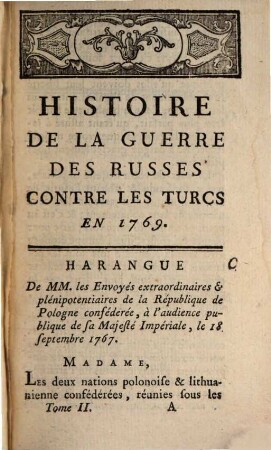 Histoire De La Derniere Guerre Entre Les Russes Et Les Turcs, 2