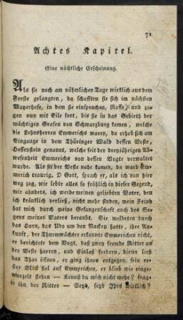 Achtes Kapitel. Eine nächtliche Erscheinung.
