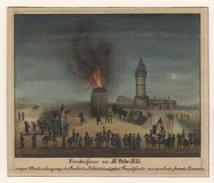 Freudenfeuer am 18. Oktober 1815