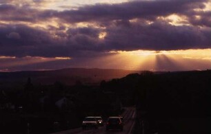 Der Harz - Wolkenhimmel : Wolkenhimmel im Südharz. Aufgenommen im Harz ca. 1995