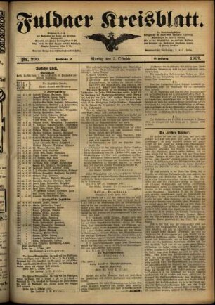Ausgabe vom Montag, den 07. Oktober 1907.