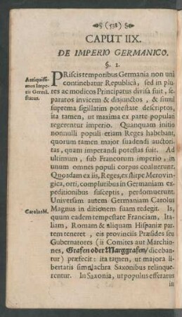 Caput IIX. De Imperio Germanico.