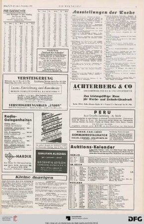 Nr. 43 (1. Nov. 1936), S. 3: Preisberichte