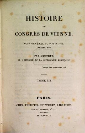 Histoire du congrès de Vienne, 3