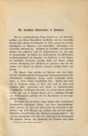 Die deutschen Gemeinden in Piemont