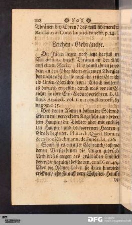 Leichen-Gebräuche.