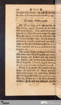 Leichen-Gebräuche.