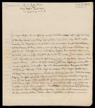 Brief von Johann Matthias Gesner an Rudolf Erich Raspe