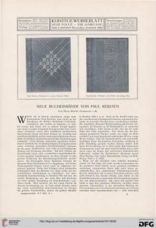 Neue Bucheinbände von Paul Kersten