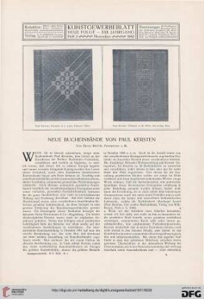 Neue Bucheinbände von Paul Kersten