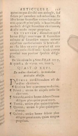 Quaestio XXVI. De ordine charitatis, in tredecim articulos divisa.