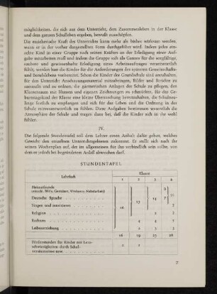 Stundentafel