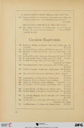 Gerahmte Kupferstiche (Nr. 890-935)