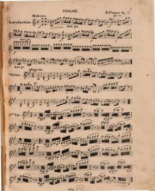 2er [!] thême varié pour violon, guitare et violoncelle : Op. 18, 2