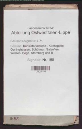Schulangelegenheiten [Desideria] (Auseinandersetzungen zwischen Pastor, Schulkollegen, Stadtdeputierten)